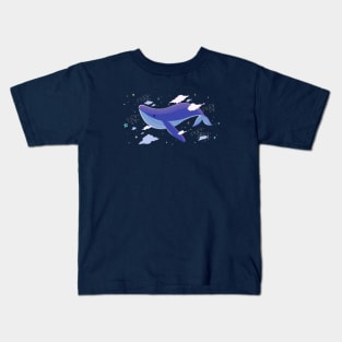 Flying Whale Star Kids T-Shirt